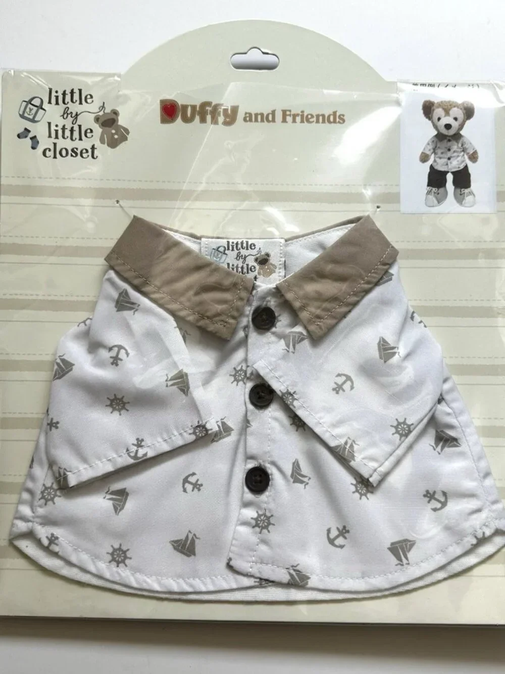 Tokyo Disney Sea Resort Duffy and Friends Sailor Button Up Shirt for Duffy Plush